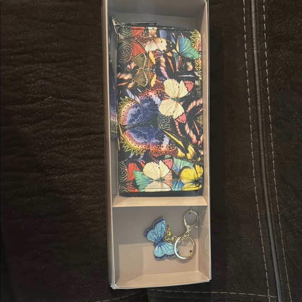 Colorful Butterfly Wallet with Keychain